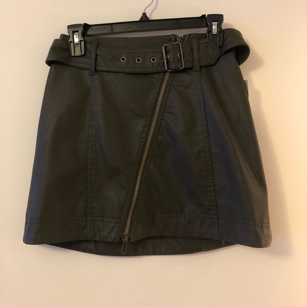 Free People Leather Skirt